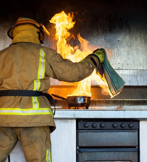 Caught on fire